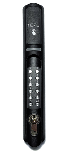 Ручка для телекоммуникационного шкафа с кодонаборной панелью и считывателем (Mifare (UID), Mifare Mini, Mifare Classic, Mifare Plus SL1/SL3, Mifare DESFire (UID))