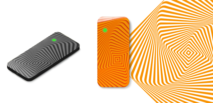 пример нанесения узоров на считыватели СКУД, узор 1